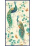 Panneau Peacock Pavilion à motifs de Paons sur fond Beige