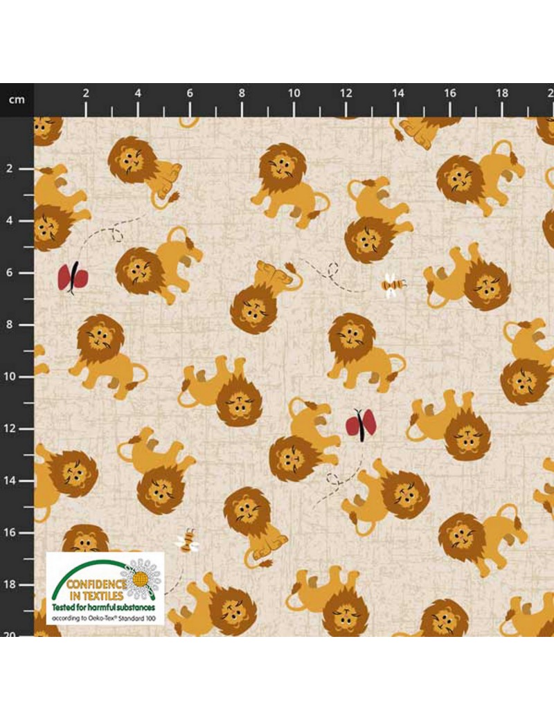 Fat quarter Cocos Wildlife à motifs de lions