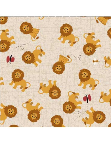 Fat quarter Cocos Wildlife à motifs de lions