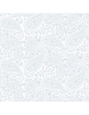 Tissu batik imprimé cachemire gris et blanc 3369-107