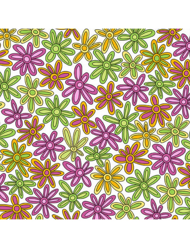 Tissu fleurs Hoot Hoot A-9762-E