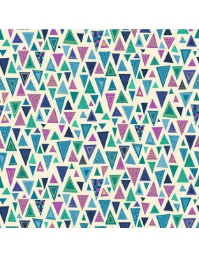 Tissu coton Rhapsody 2019 à motifs de Triangles Violet