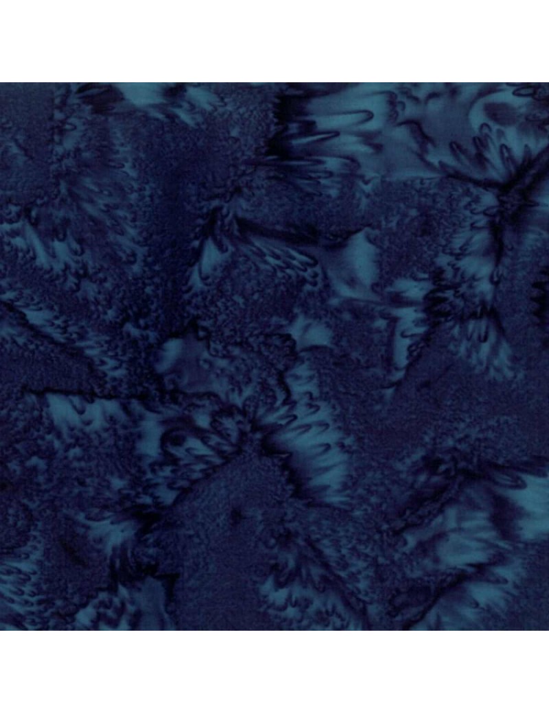 Fat quarter Batik marbré Bleu Liquorice